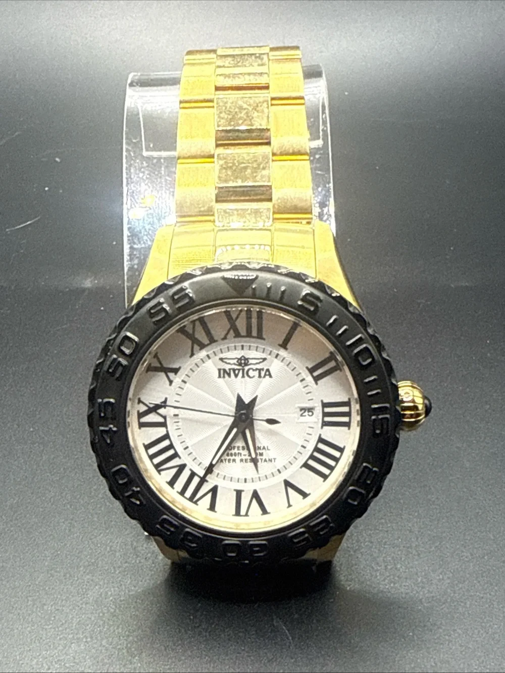 Invicta Gold Tone Watch Invicta Pro Diver model 14538  New Battery